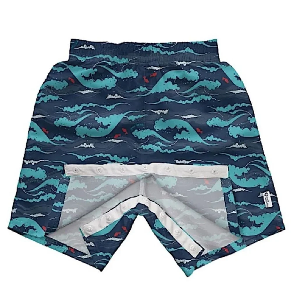 Baby/Toddler 18 Months Swim Trunks Easy Change Eco Coastal Beach Tropical